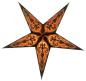 Preview: Baby Sumita Black / Orange - Foldable glowing Paperstar with 5 points, 40 cm